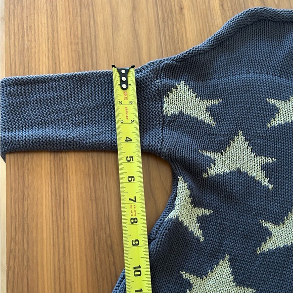 ⭐️ Eve Sweter Cotton Dark Grey Gold Stars Women’s Size S - Picture 6 of 8